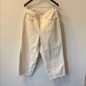 Madewell Off-White Wide Leg Jeans